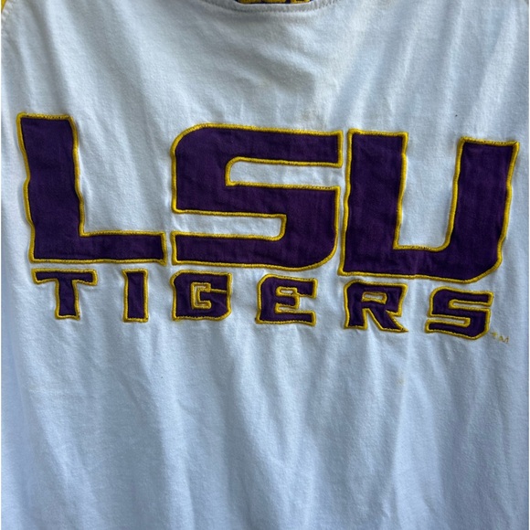Spike Sports LSU Tigers Stitched Long Sleeve Medium Unisex Purple White Shirt - Picture 5 of 6